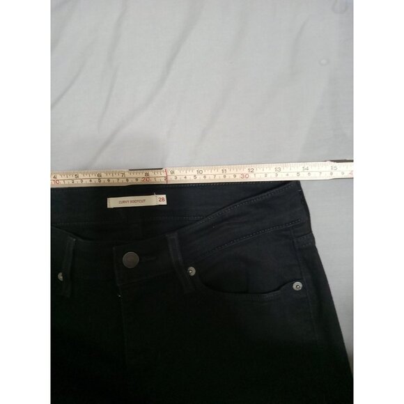LEVI STRAUSS Jeans Womens 28 BLACK BOOTCUT CURVY Boot Cut Preowned Denim Used - Picture 7 of 9